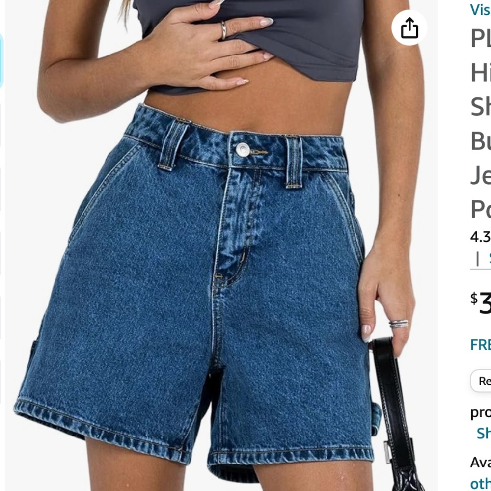 High Wasted Denim Shorts,  by PLNOTME. NWT size 4